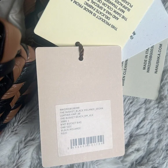 Nanushka Busket leather tote bag black brown NWT - Picture 4 of 5